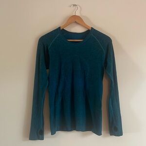 Teal Lululemon Long Sleeve Shirt Size 2